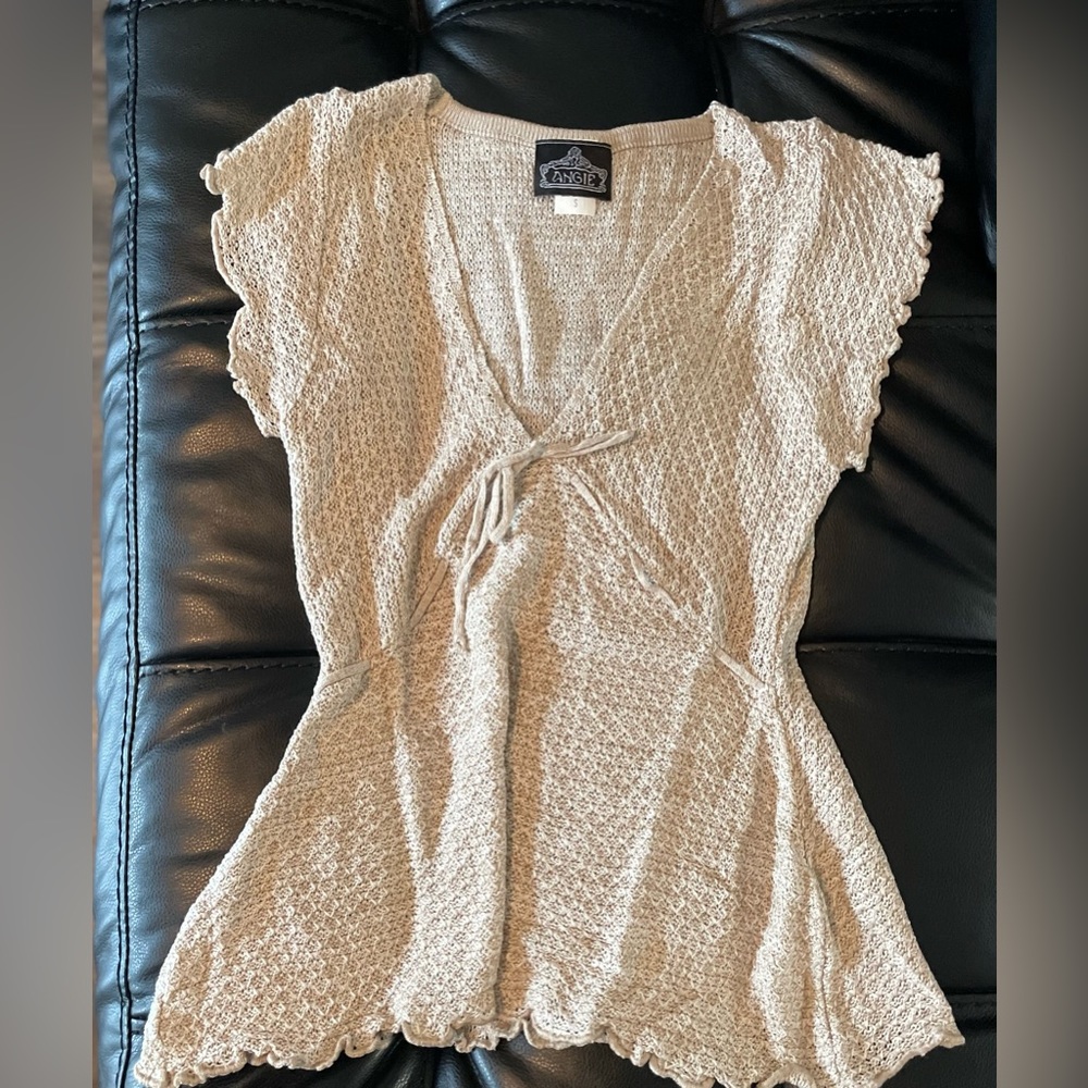 Beige Shirt Top